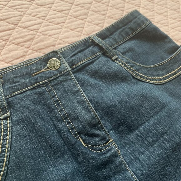 MARIE CLAIRE - Denim Jeans Mini skirt blue stretch - size 11 - Picture 4 of 12